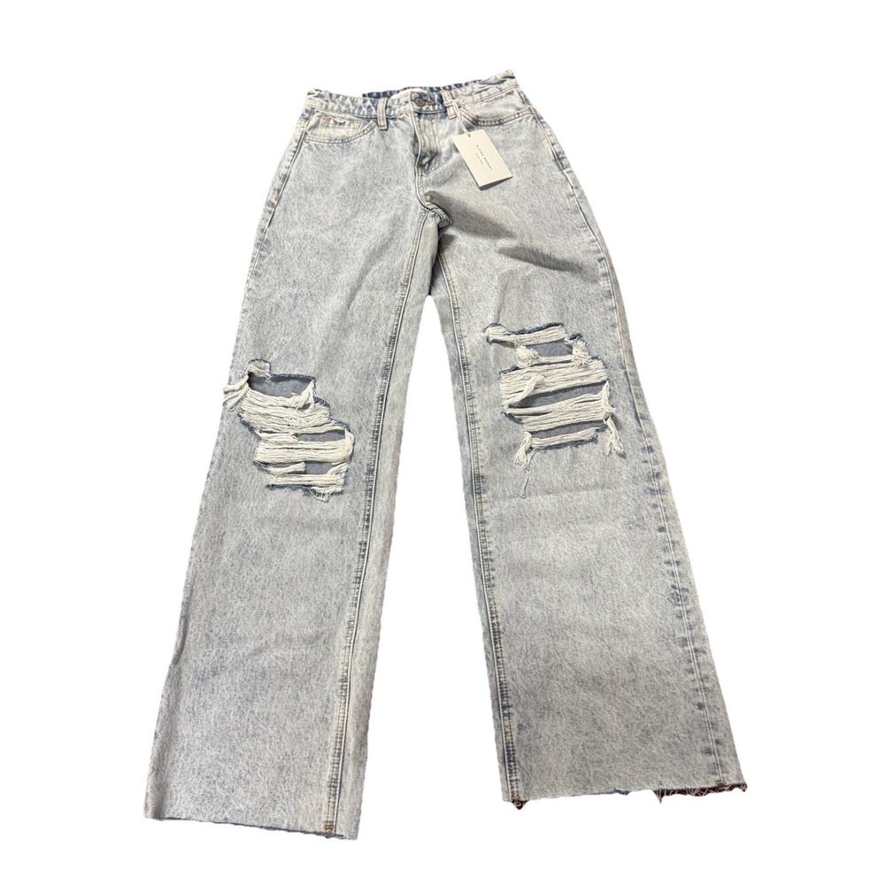 NEW Flying Monkey Jeans Black Label Wide Leg Baggy Women’s W24xL32 Light Wash